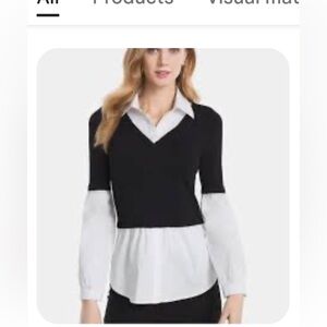 White House Black Market - Sweater Blouse Sz Sm